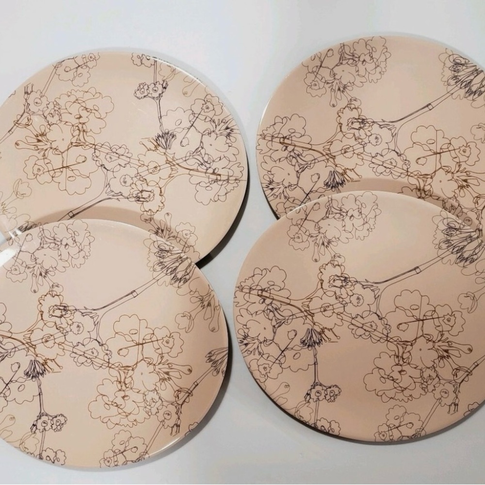 INDEPENDENT STUDIES 5-pc Scribbled Trees Patterned Plates #0725256B